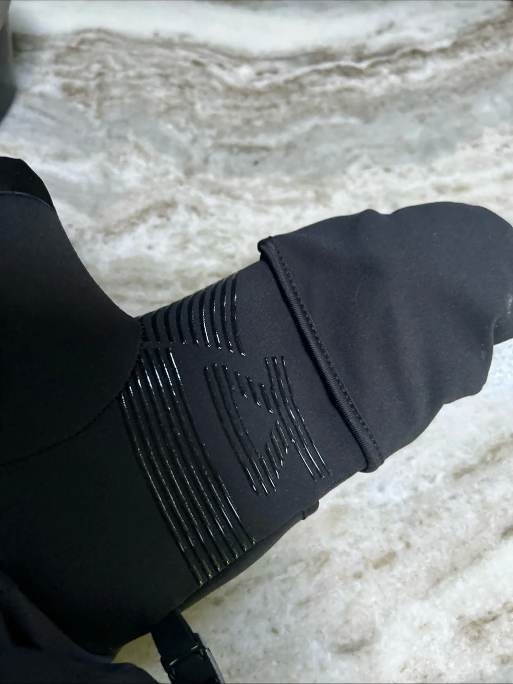 Zensah Smart Running Mittens M Black Convertible Winter Gloves Touchscreen New